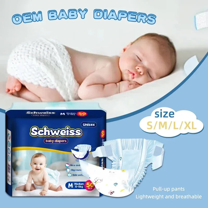 Pull-Up Disposable Diapers 50-Pack