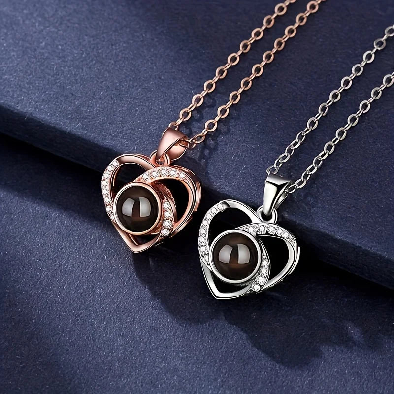 Projection Necklace 100 Languages I Love You