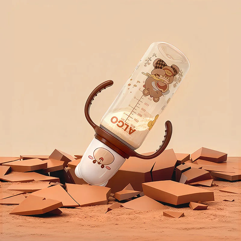 PP Bottle with Handle 240ml FCM Certified – front view