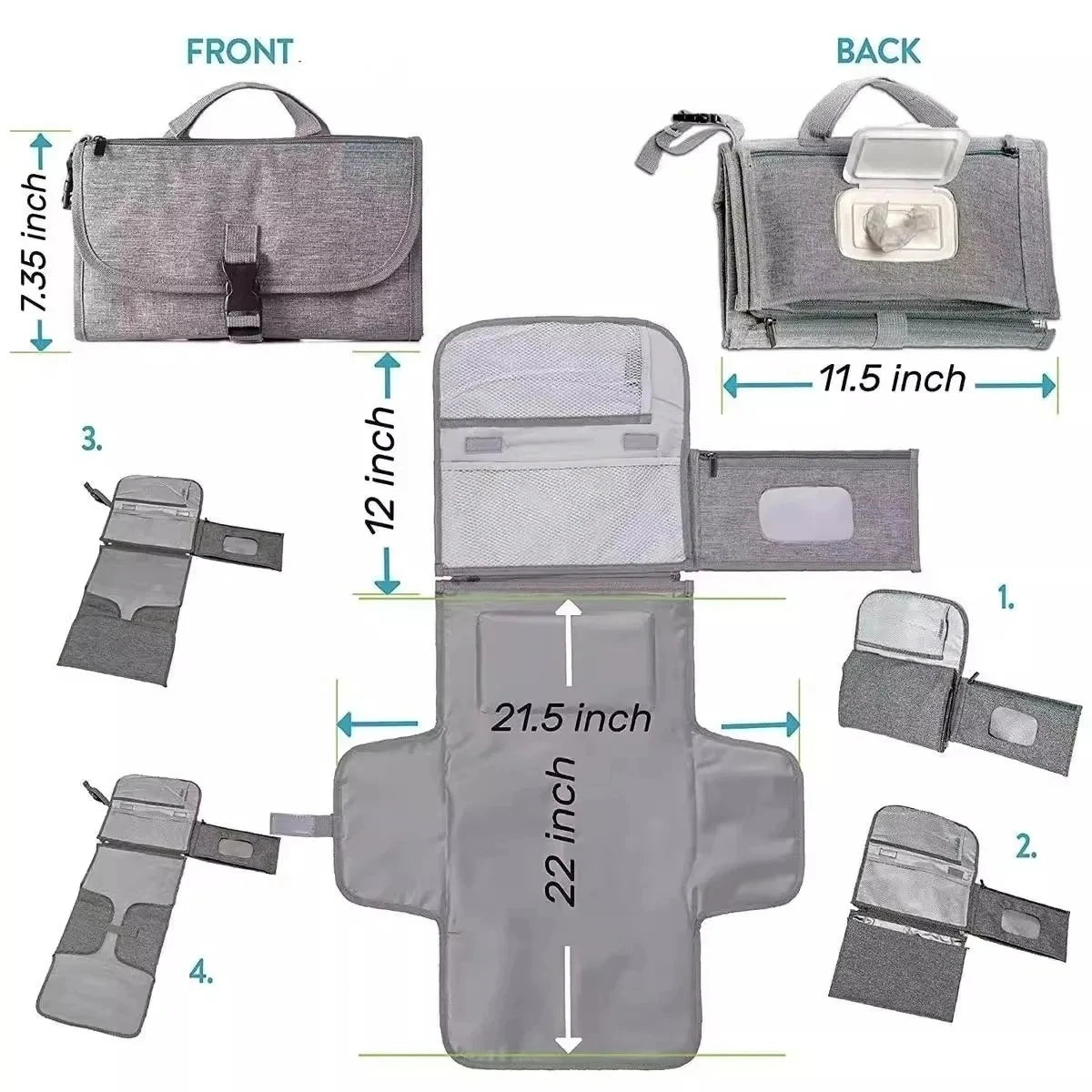 Portable Foldable Changing Pad Waterproof