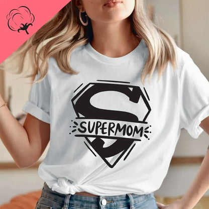 Super Mom Superhero T-Shirt Cotton Mom Tee