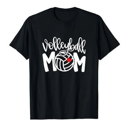 MOM Volleyball Print T-Shirt Women Casual