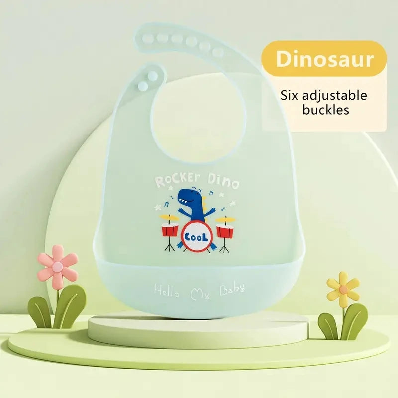 Waterproof Silicone Bib Animal Print 1-3Y
