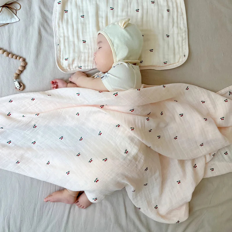 Cotton Muslin Bamboo Swaddle Wrap Cartoon Kids