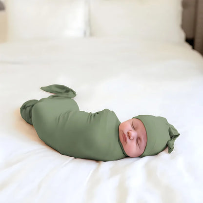 Swaddle Set with Matching Hat Anti-Tremor 0-24M
