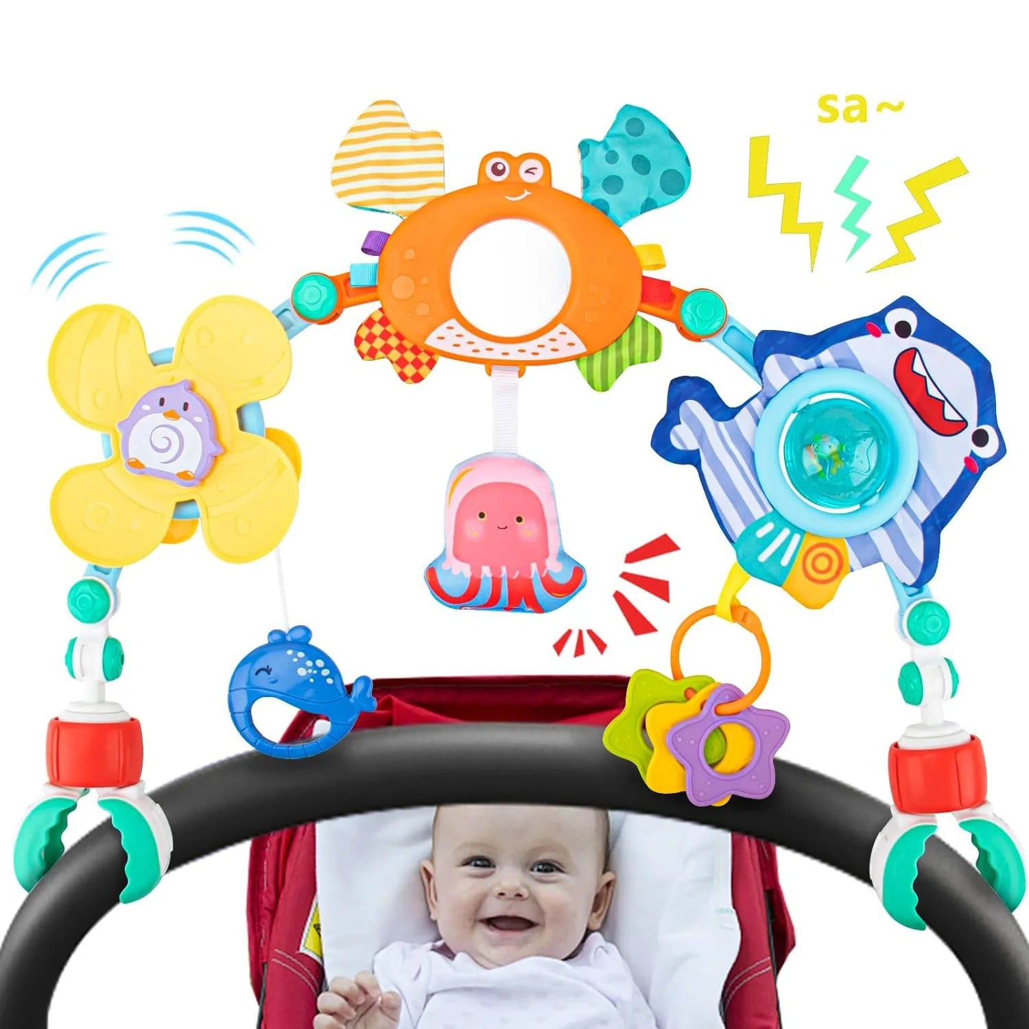 Stroller Arch Sensory Toy BPA-Free 0-12M