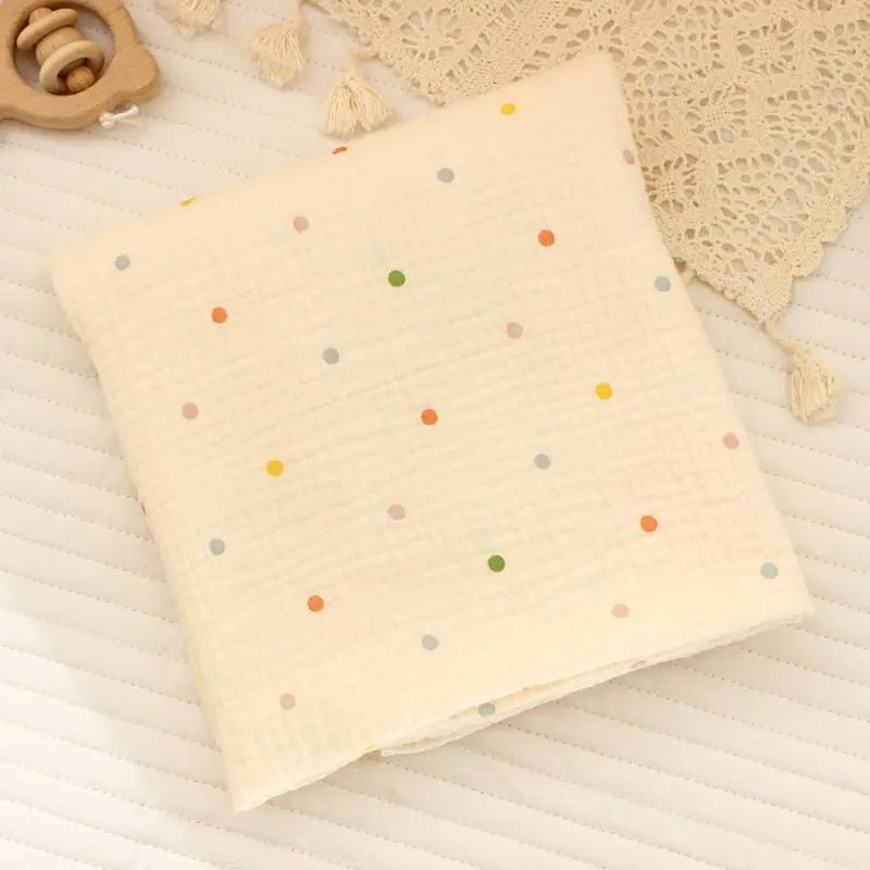 Cotton Muslin Swaddle Blanket 80x80cm 0-24M Kids