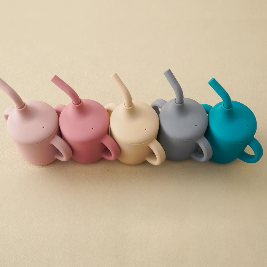 Silicone Sippy Cup 180ml BPA-Free Leakproof Kids