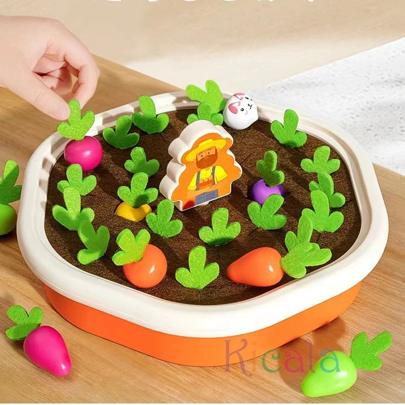 Montessori Pull Carrot Counting & Sorting Toy 3-12Y