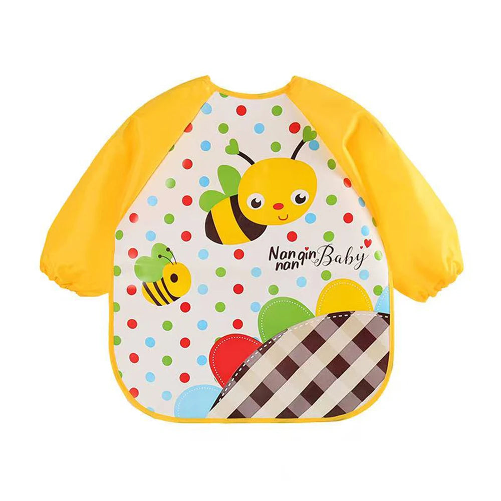 Waterproof Long Sleeve Bib Coat PEVA 1-3Y