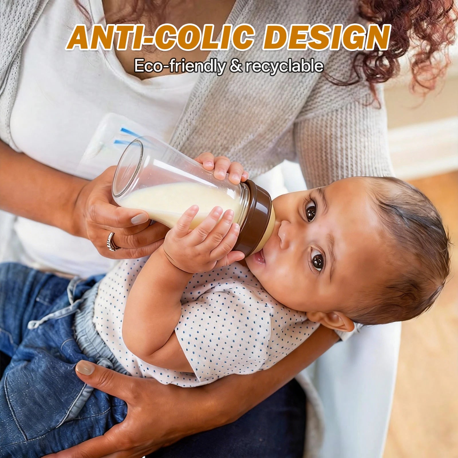 Borosilicate Glass Anti-Colic Bottle – wide neck design