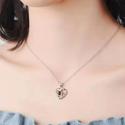 Projection Necklace 100 Languages I Love You