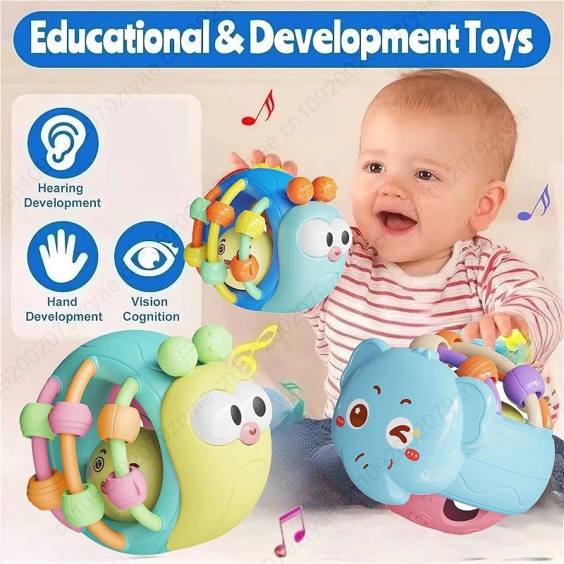Soft Bell Rattle Comforter Ball 0-6M