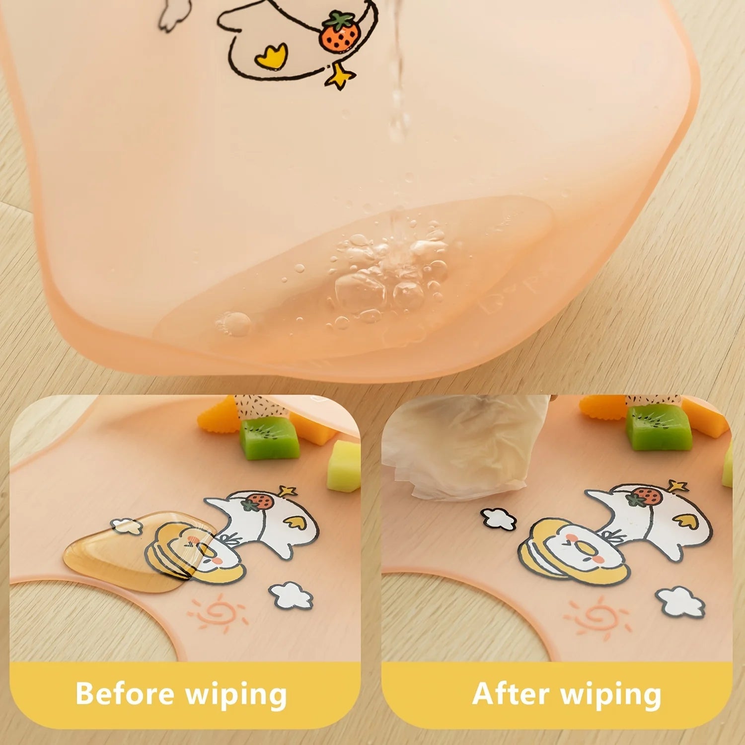 Waterproof Silicone Bib Animal Print 1-3Y