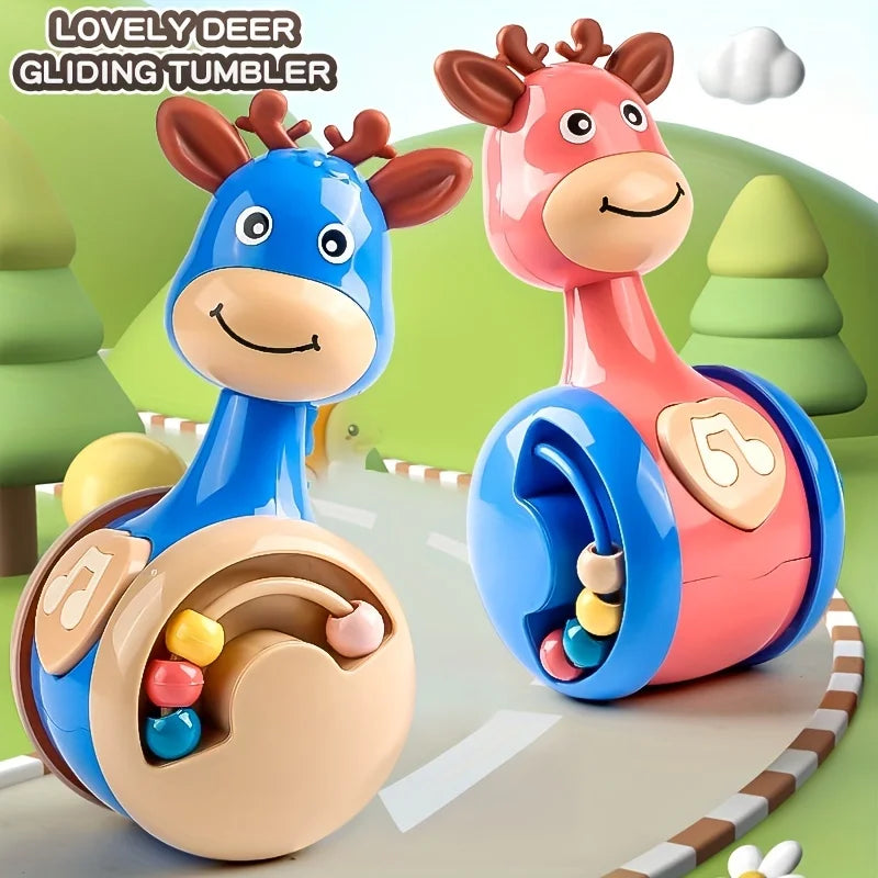Roly Poly Tumbler Wobbler Toy Deer 4-12M