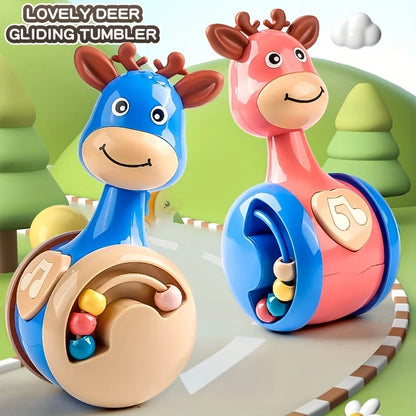 Roly Poly Tumbler Wobbler Toy Deer 4-12M