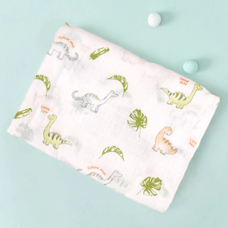 Dual Layer Muslin Swaddle Blanket 110cm 4-Pack