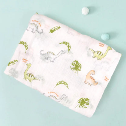 Dual Layer Muslin Swaddle Blanket 110cm 4-Pack