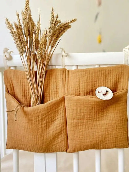 Crib Organizer Hanging Storage Bag 2 Pockets