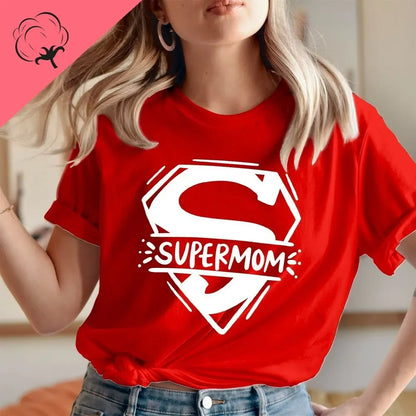 Super Mom Superhero T-Shirt Cotton Mom Tee