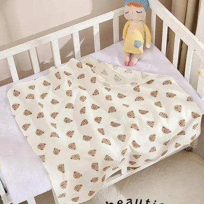 Cotton Muslin Swaddle Blanket 80x80cm 0-24M Kids