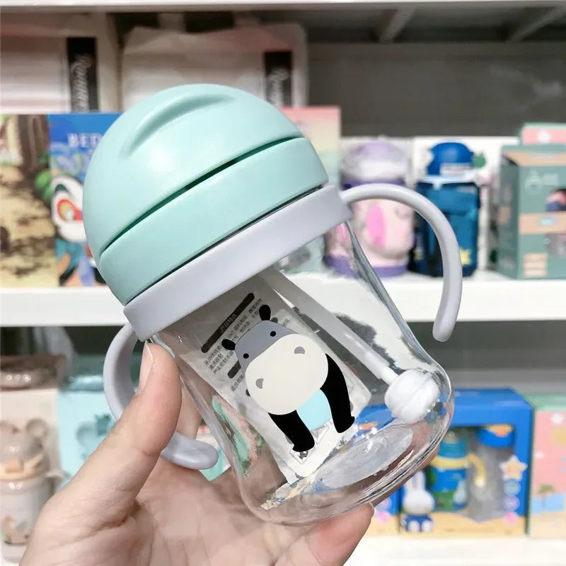 Animal Sippy Cup 250ml BPA-Free 2 Colors – shoulder strap
