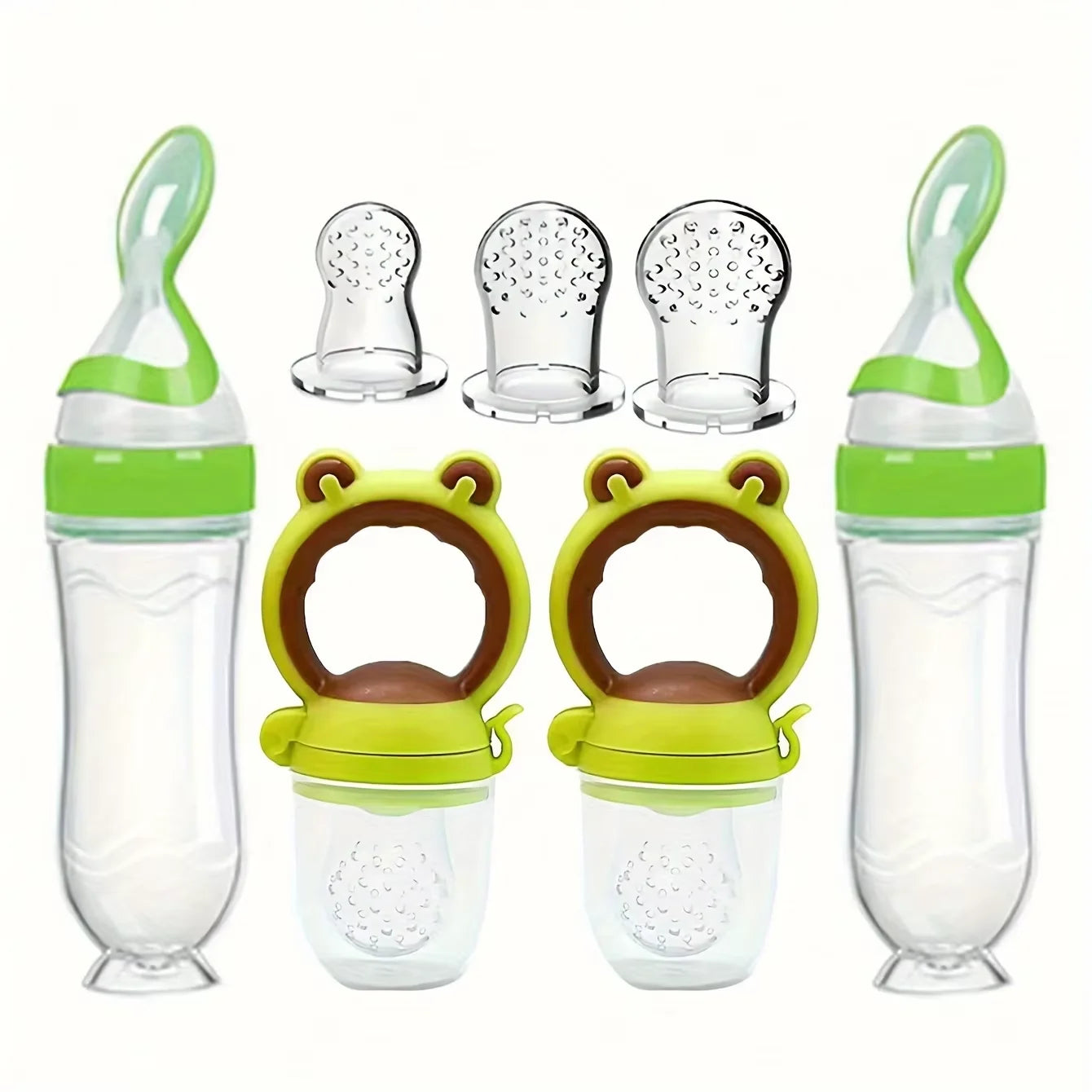 7PCS Feeding Set Silicone Bottles Feeder