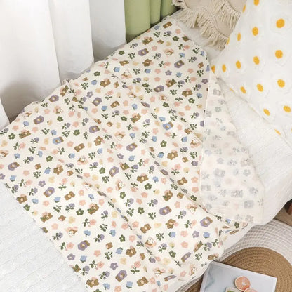 Cotton Muslin Swaddle Blanket 80x80cm 0-24M Kids