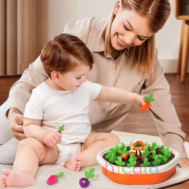 Montessori Pull Carrot Counting & Sorting Toy 3-12Y