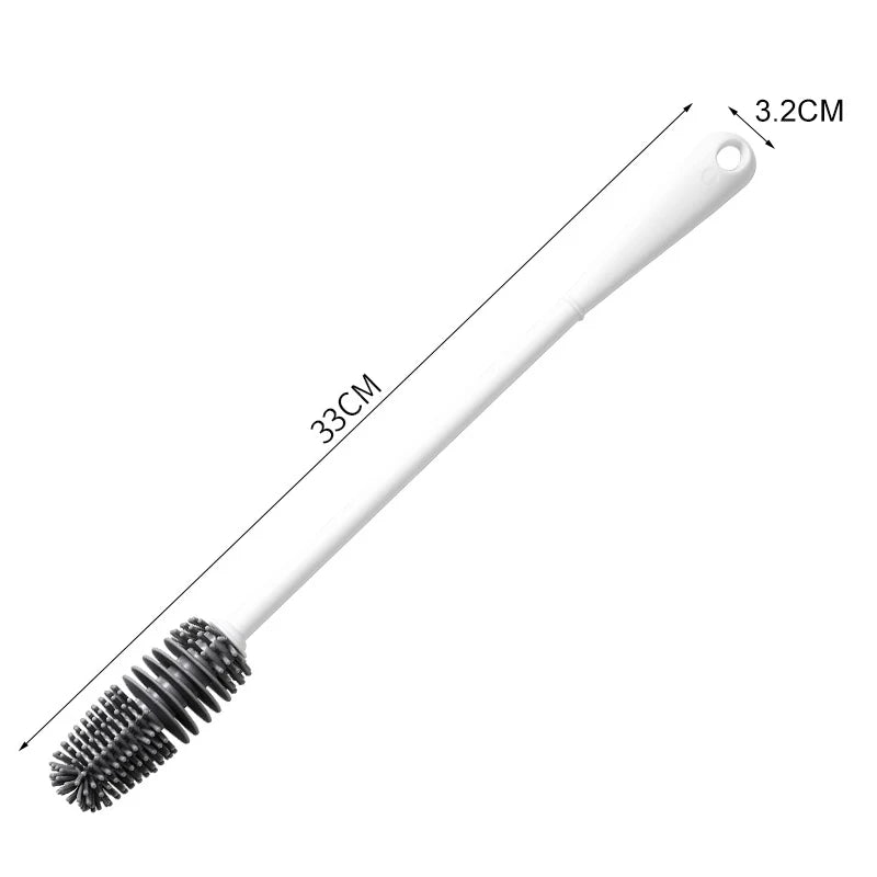 Long Handle Silicone Bottle Brush 360° – 33cm long handle