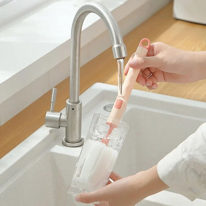 360 bottle brush cleaning set rotating