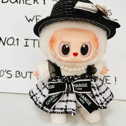 Labubu Doll Sitting Party Outfit Vinyl Doll Fit