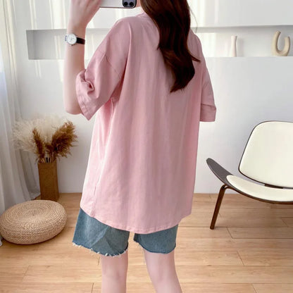 Nursing T-Shirt Cotton Top Breastfeeding