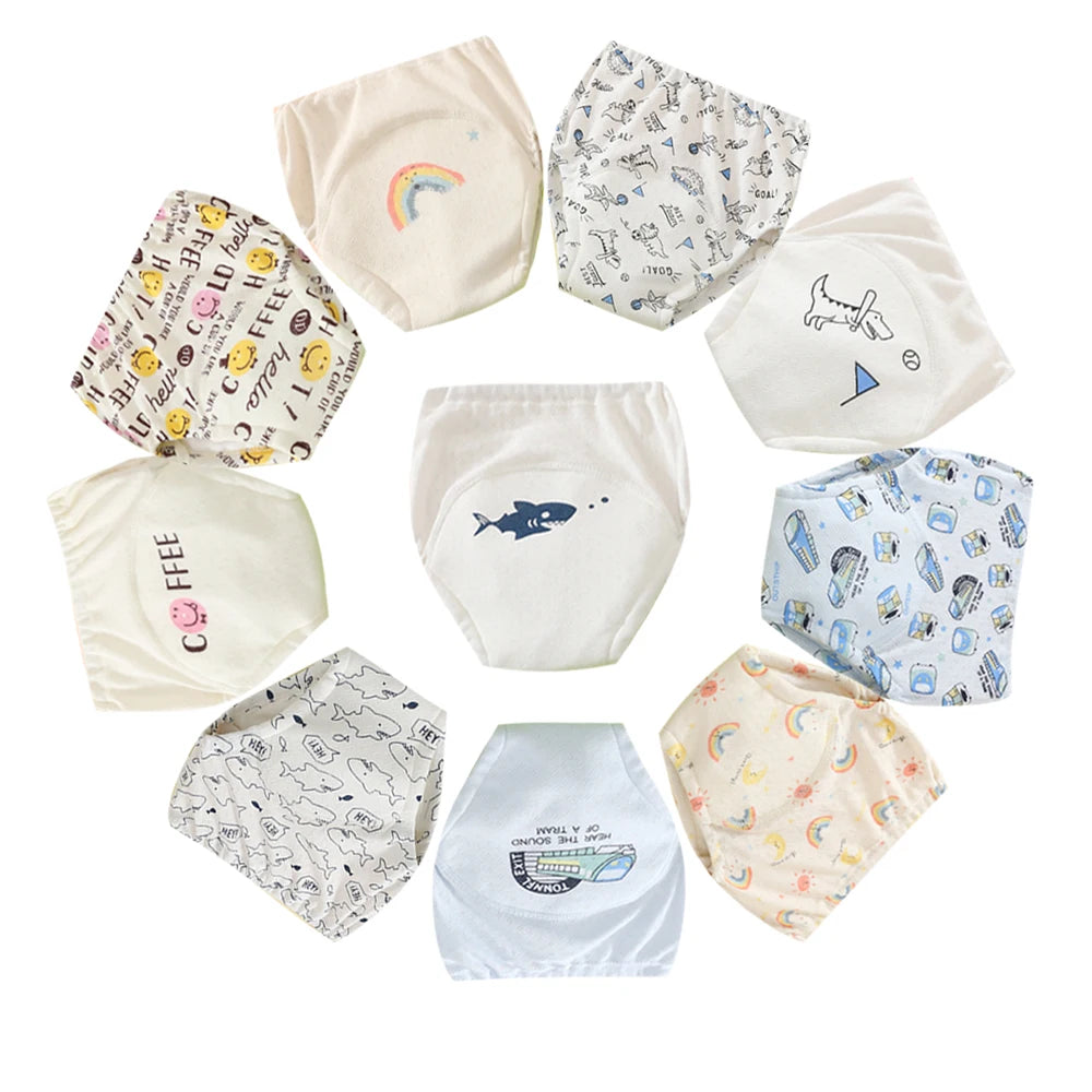Waterproof Cotton Potty Training Pants 10-Pack – 4-layer construction