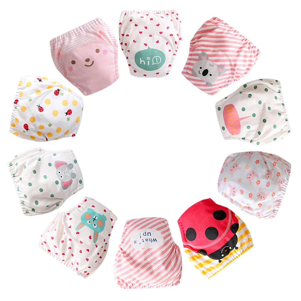 Waterproof Cotton Potty Training Pants 10-Pack – 4-layer construction