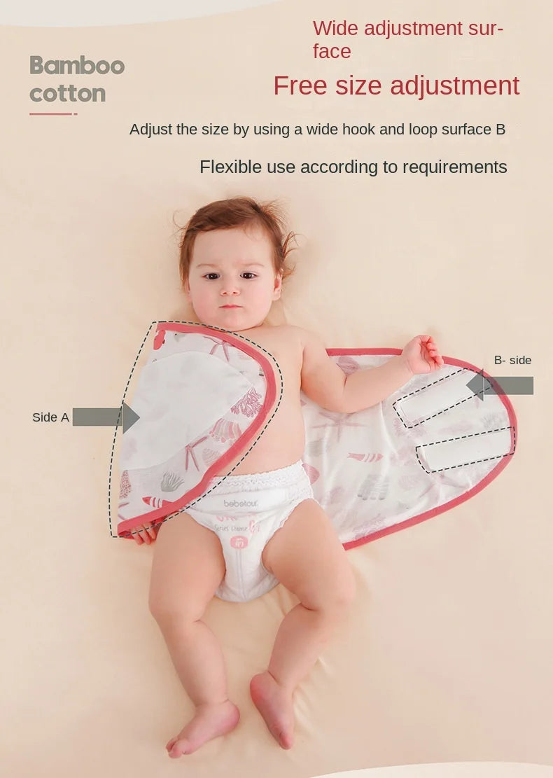 Cotton Belly Strap Swaddle S/M 4 Prints 0-6M – sizes S and M for 0-6 months