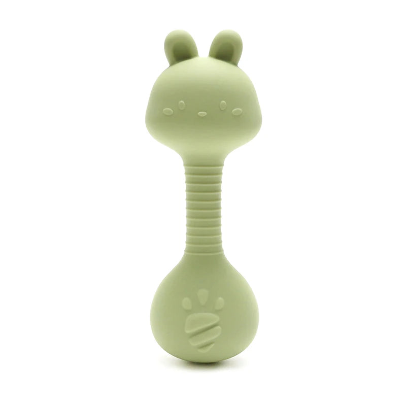 Bunny Silicone Rattle Teether BPA-Free 0-2Y