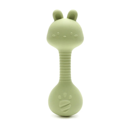Bunny Silicone Rattle Teether BPA-Free 0-2Y