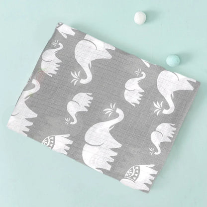 Dual Layer Muslin Swaddle Blanket 110cm 4-Pack