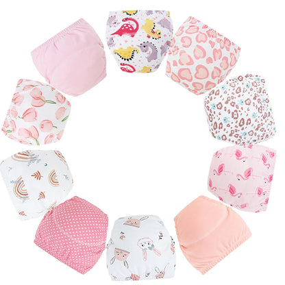 Waterproof Cotton Potty Training Pants 10-Pack – 4-layer construction