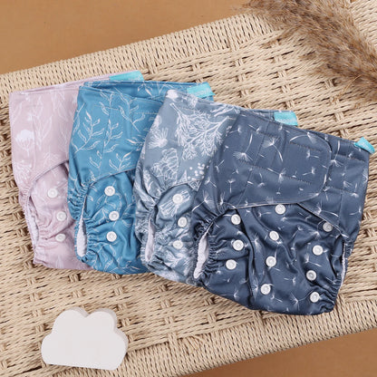 HappyFlute 4PCS Reusable Pocket Cloth Diapers