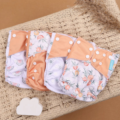HappyFlute 4PCS Reusable Pocket Cloth Diapers
